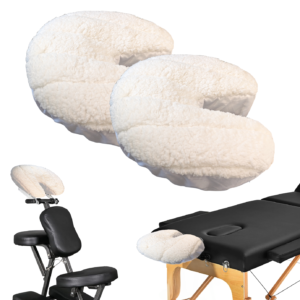 2-Pack Premium Fleece Face Cradle Covers for Massage Table - Ultra Soft, Washable Universal Crescent Face Cushion Covers for Spa, Salon & Massage Therapists