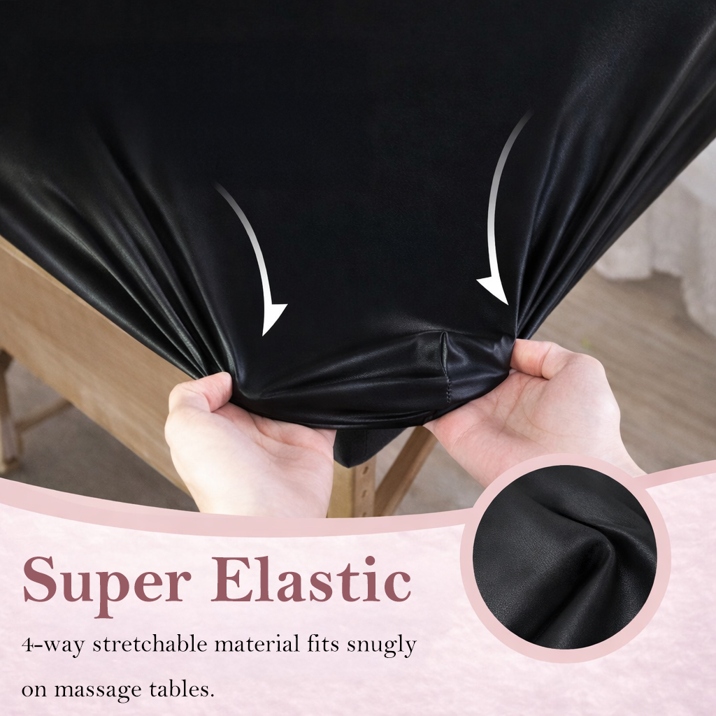 Premium PU Leather Massage Table Cover - Waterproof & Oil-Resistant Fitted Spa Bed Protector, Heavy Duty & Easy to Clean Mattress Pad for Massage Therapists, Salons & Estheticians - Image 5
