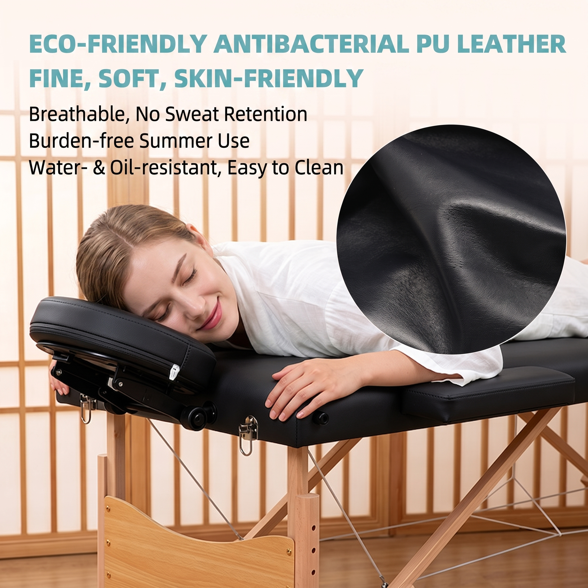 Massage Bed Portable Massage Table 28 inch Wide Lash Bed Height Adjustable 2 Folding Spa Table with Non-Woven Bag for Spa Footmassage Facial CareSpa Tattoo - Image 5