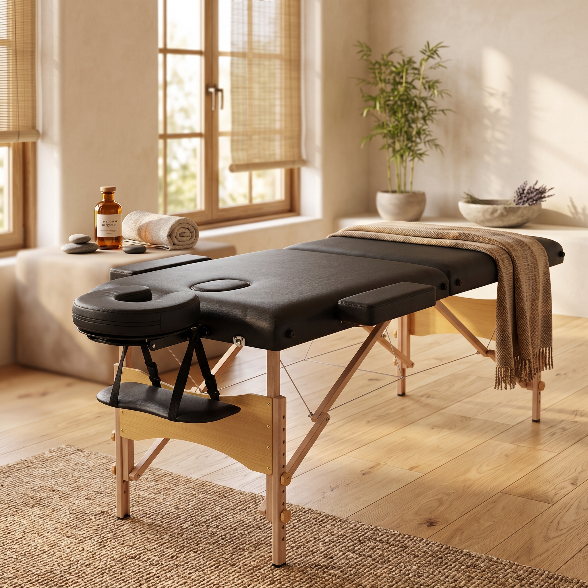 Massage Bed Portable Massage Table 28 inch Wide Lash Bed Height Adjustable 2 Folding Spa Table with Non-Woven Bag for Spa Footmassage Facial CareSpa Tattoo - Image 6